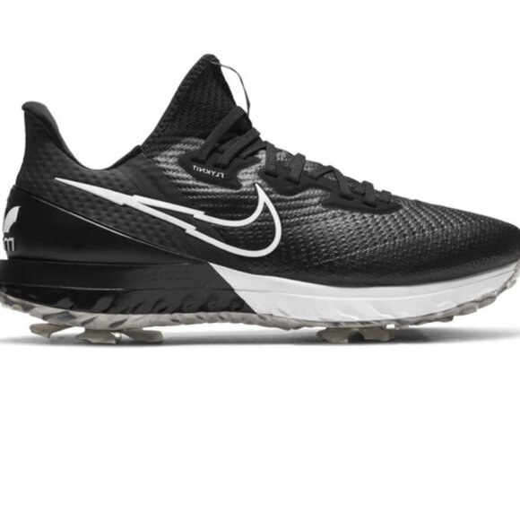 Nike Men\'s Black White Air Zoom Infinity Tour Mesh Athletic Golf Shoes Size 10